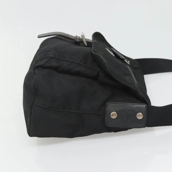 PRADA Shoulder Bag Nylon Black Silver - Picture 5 of 15